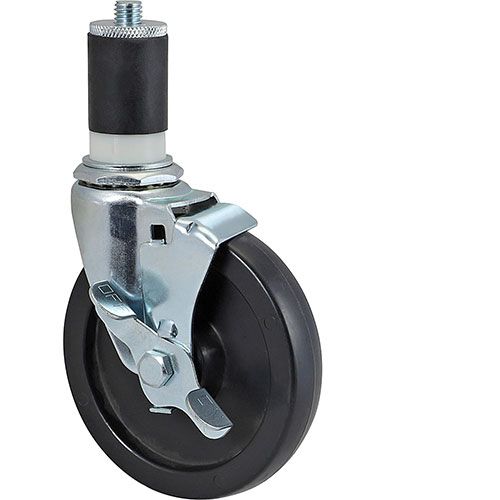 Allpoints 1201131 Stem Caster,(5"OD,W/Brake Black