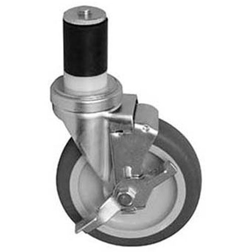 Allpoints 1201137 Stem Caster, 5", W/Brk, Gry