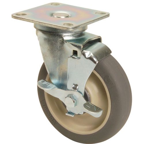 Allpoints 1201186 Plate Caster, 5",3.5"PLT,W/Brk