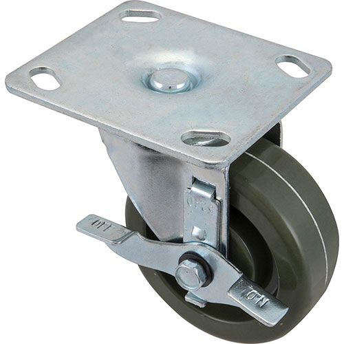 Allpoints 1201213 High-Temperature Caster Plate W/Break, 4" OD
