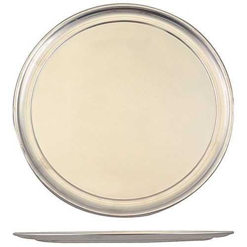 Allpoints 1371032 Heavy Duty Aluminum 12" Outer Diameter Pizza Pan 