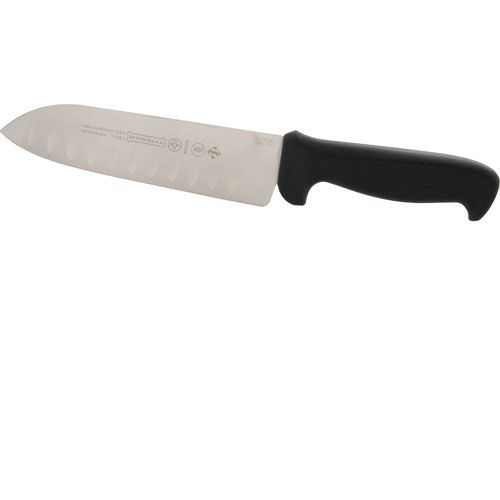 Allpoints 1371301 Santoku Knife, 7" , Black
