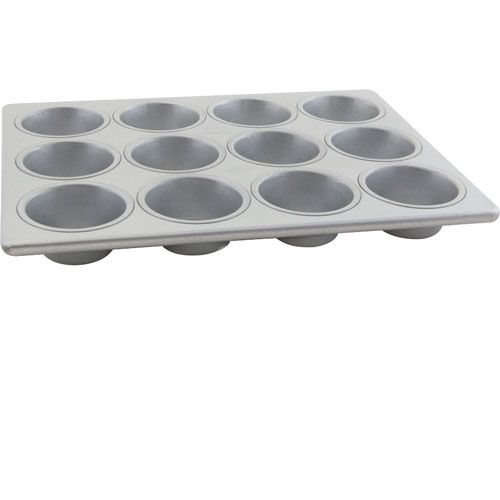 Allpoints 1371329 Aluminum 12-Count 3x4 Cupcake Pan