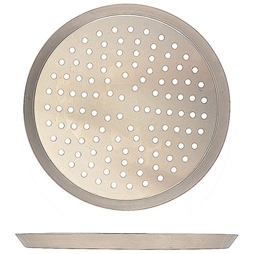 Allpoints 1371600 Heavy-Duty Aluminum 13" Nesting Perforated Pan, Tapered, 11/16 " Depth