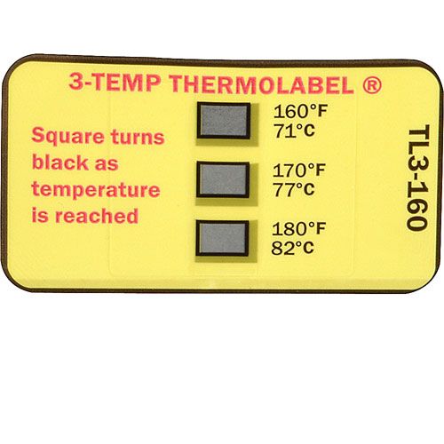 Allpoints 1381242 Temperature Label , 160/170/180