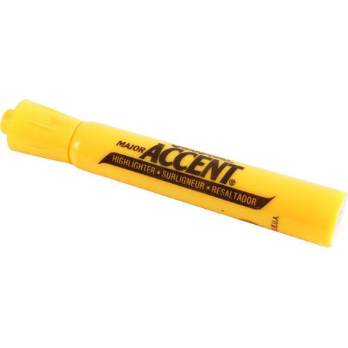 Allpoints 1391044 Yellow Highlighter, Chisel Tip