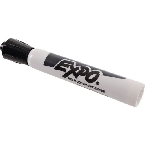 Allpoints 1391056 Black Chisel Tip Dry-Erase Marker