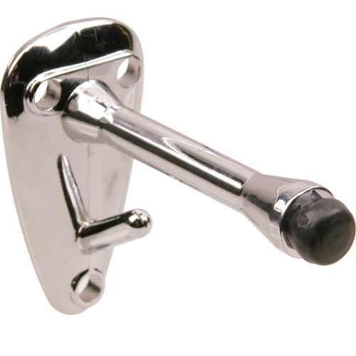 Allpoints 1411119 Coat Hook with Bumper, Chrome Plated