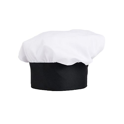 Allpoints 1460BKWH KNG Chef Hat White/Black