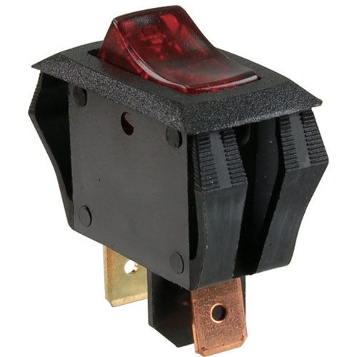 Allpoints 1491124 Switch,Rocker , 12V,Red Lens