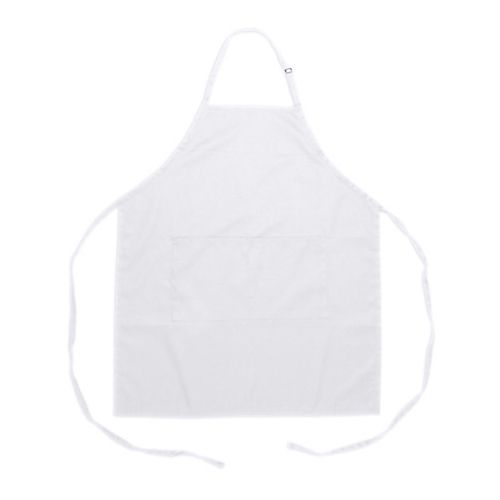 Allpoints 1557WHT Kng 32 In Bib Apron White 2 Pockets