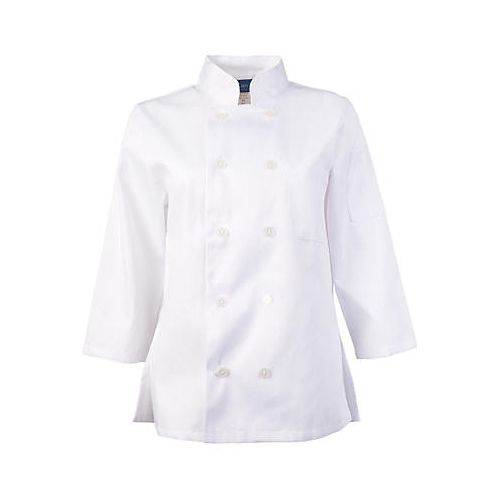 Allpoints 1871XS Kng Xs Ladies Chef Coat White 3/4 Sleeve