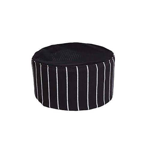 Allpoints 1880CKBK Kng Chef Hat Skull Cap Mesh, striped