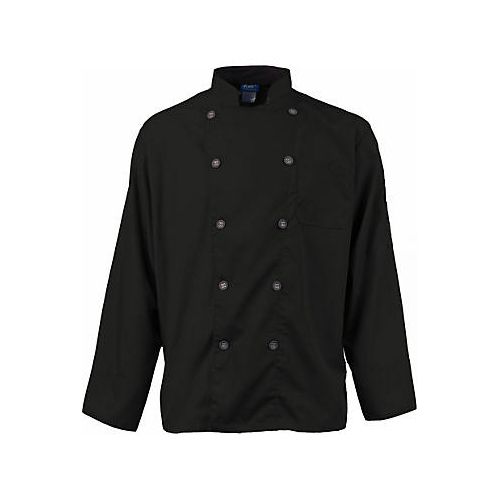 Allpoints 2122BKSLL KNG Active Chef Coat Lg Mens Black/Slate LS
