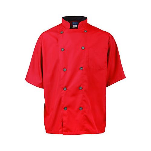Allpoints 2124RDSLL KNG Active Chef Coat Lg Mens Red/Slate SS