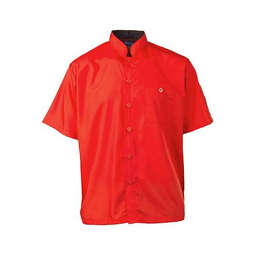 Allpoints 2126RDBKL KNG Lg Active Chef Shirt Mens Red/Black SS