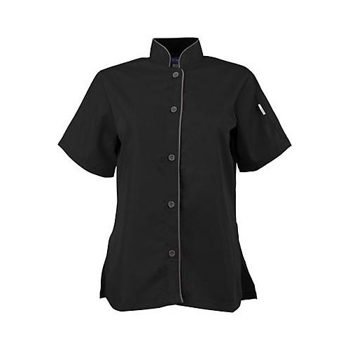 Allpoints 2127BKSLS KNG Sm Active Chef Shirt Womens Black/Slate SS