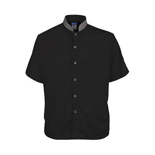 Allpoints 2160BKSLXL KNG XL Cooks Shirt Black/Slate SS