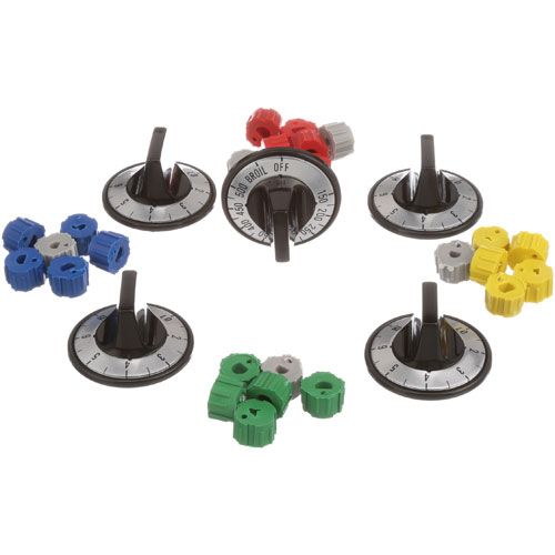 Allpoints 221576 Knob Kit with 5 Knobs, 10 Inlay, and Stem Inserts,