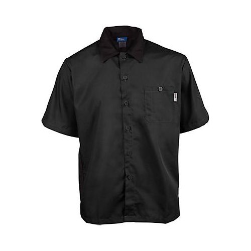 Allpoints 2240BKBKXL KNG Xl Active Chef Shirt Black SS