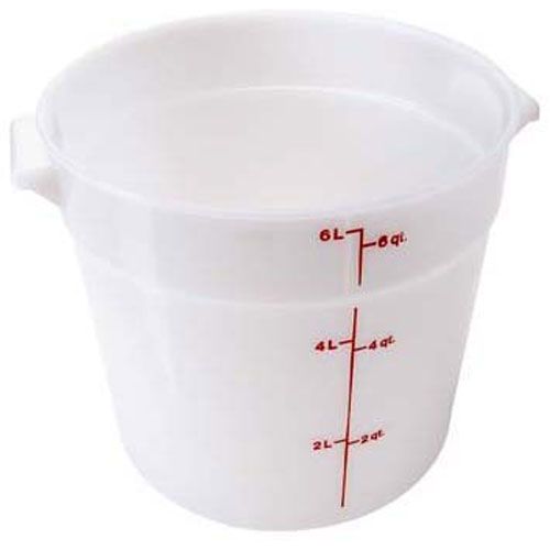 Allpoints 2471101 Container 10"Rd, 6 QT, White