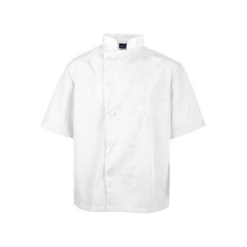 Allpoints 2578WHT2XL Kng 2Xl Lw Chef Coat White Short Sleeve