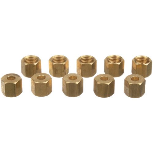 Allpoints 263648 3/16" Compression Nut, 10 Pack