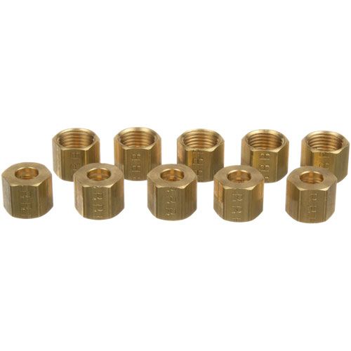 Allpoints 263651 1/4" Compression Nut, 10 Pack