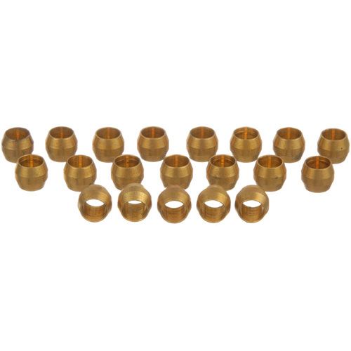 Allpoints 263672 3/16" Ferrules Brass, 20 Pack