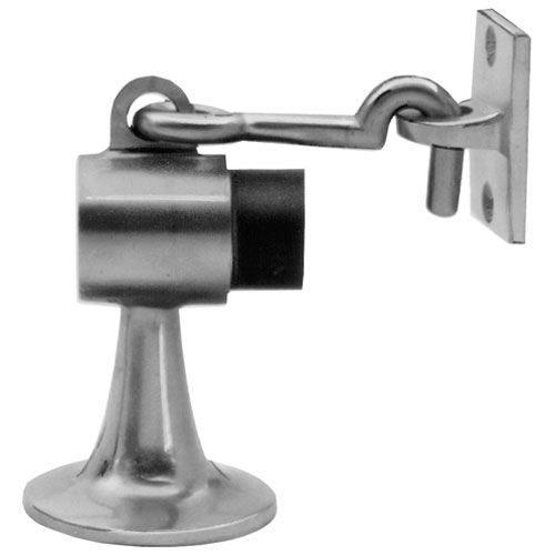 Allpoints 266255 Floor Door Stop with Holder, Aluminum