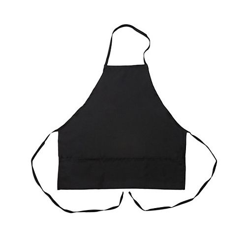 Allpoints 2776BLK KNG 27 inch Bib Apron 3 Pocket Black