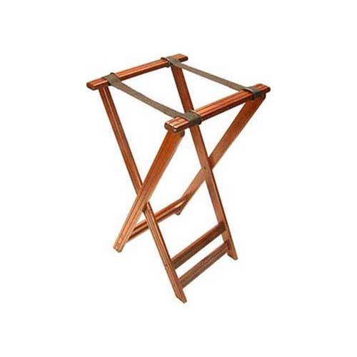 Allpoints 2801351 Wood Tray Stand, Walnut Finish