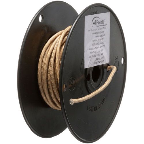 Allpoints 381297 14G High-Temp Wire, 50ft, 600V, 842°F