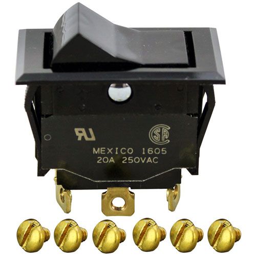 Allpoints 421077 Rocker Switch 7/8 X 1-1/2 DPDT