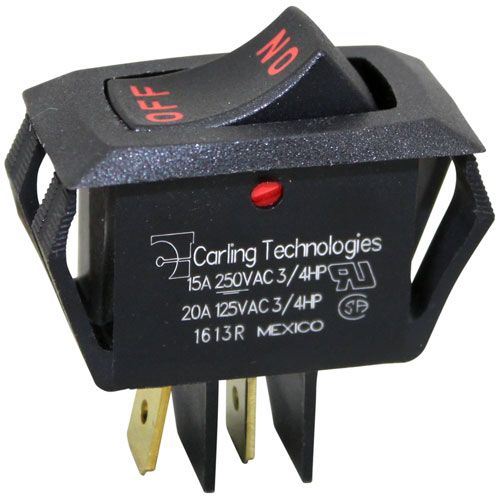 Allpoints 421710 Black Rocker Switch On/Off