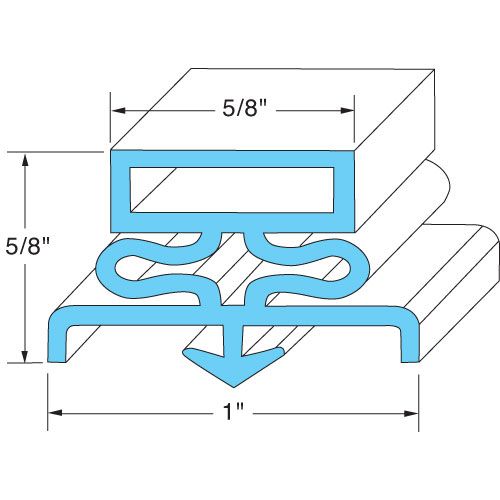 Allpoints 741309 Magnetic Gasket 8Ft 