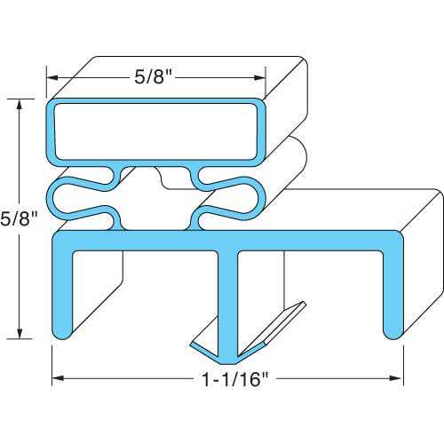 Allpoints 741312 Door Gasket 8' Snap-In Magnetic