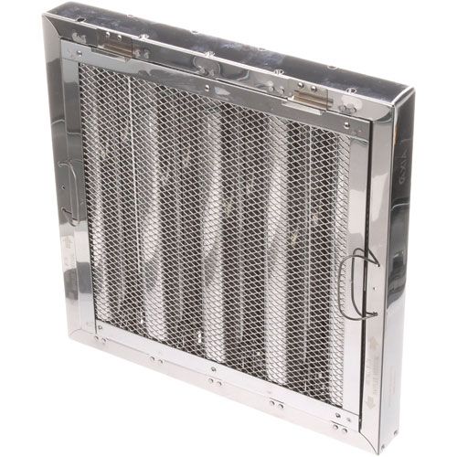 Allpoints 8014144 Type 6 Stainless Steel Hood Filter, 16x16 with Spark Arrestor, Bottom Bracket