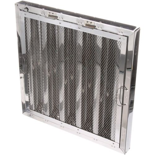 Allpoints 8014163 Type 6 Stainless Steel Hood Filter 20"x20" W/ Spark Arrestor Bottom Bracket