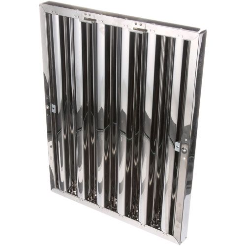 Allpoints 8014172 Type 6 Stainless Steel Baffle Filter, 25x20 with Locking Handles