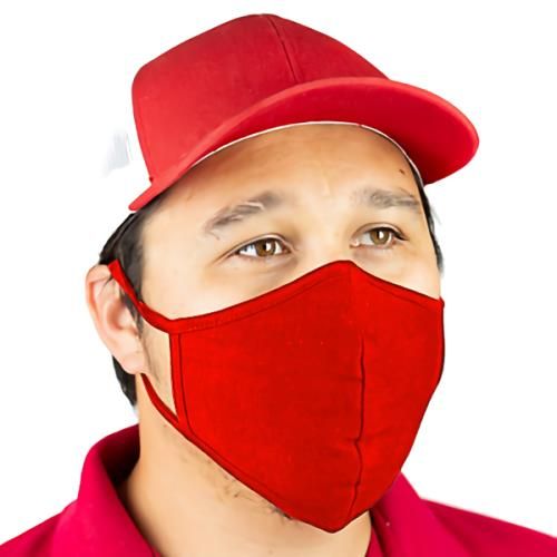 Allpoints 8014464 Reusable King Face Masks, 5-Pack, External: Red, Internal Blue