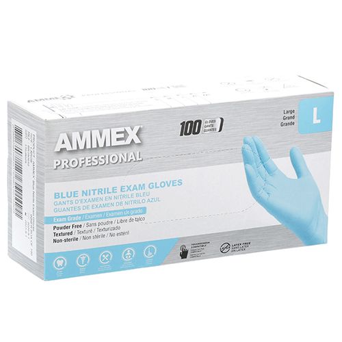 Allpoints 8015084 Large Nitrile Powder-Free Gloves, 100/Box