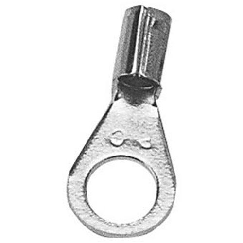 Allpoints 851008 Nickel Plated Ring Terminals, 1/4" Stud, 10-12 AWG , 100/pack