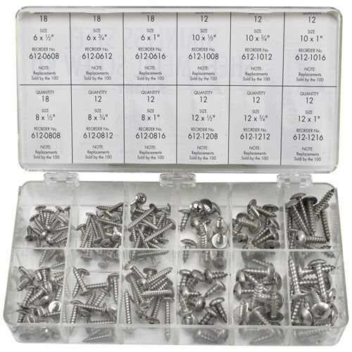 Allpoints 851357 Sheet Metal Screw  Kit Short
