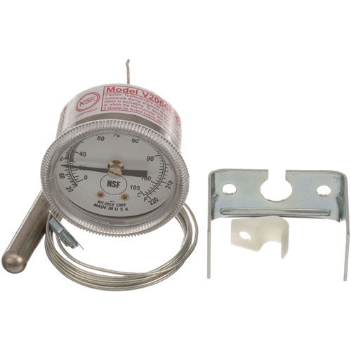 Alto-Shaam ALTGU3273 2" DIA Thermometer W/ U-Clamp Mount and 3/8" X 2-1/2" Blub, 20-220°F