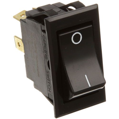 Alto-Shaam SW-34769 4-Pole Black Rocker Switch, 125-277V, 20A