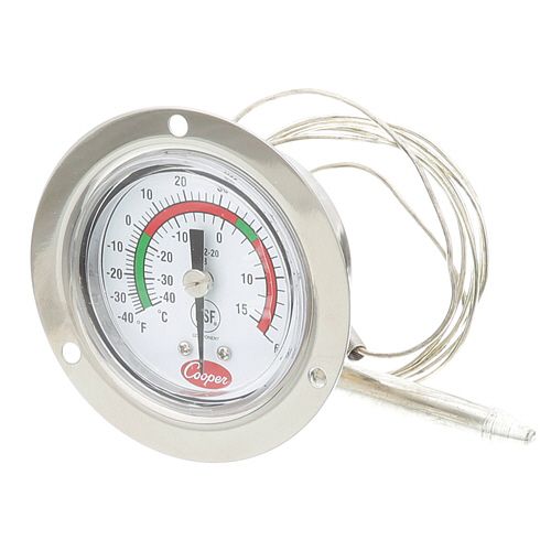 Atkins 6142-20-3 Stainless Steel Flange Mount Thermometer, -40 to 60°F