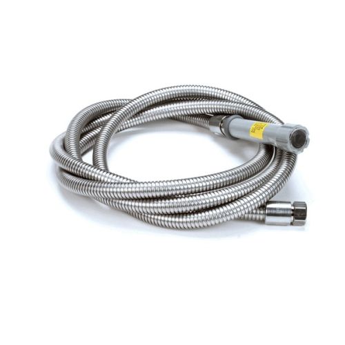 T&S Brass B-0120-H 120 Flex Hose 120" W/Gray Handle Stainless Steel