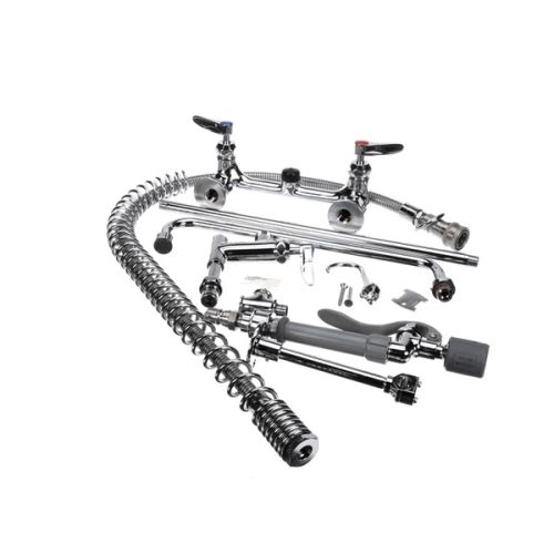 T&S Brass B-0133-14CRQJST Easy Install Pre-Rinse Units 8" Wall Mount Base