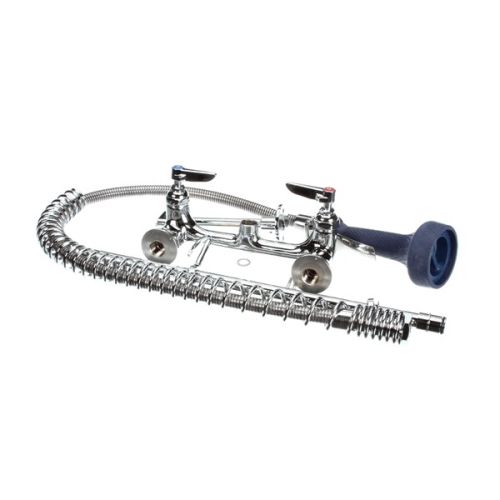 T&S Brass B-0133-B08 Pre-Rinse Faucet Assembly 8" Wall Mount 1/2"